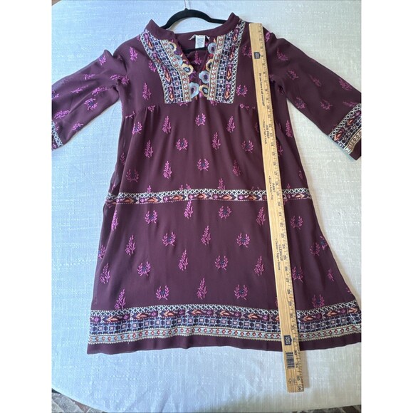 Sundance World Vision Purple Embroidered Boho Festival Dainty Dress Sz Petite S - Picture 11 of 13